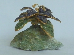 Hibiskus (± 7 cm) mit Lapislazuli